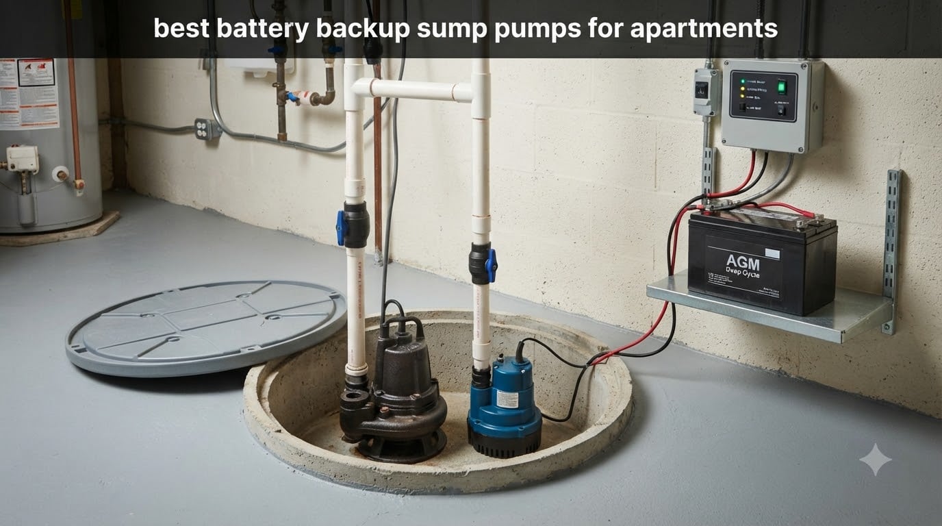 best battery backup sump pumps for apartments